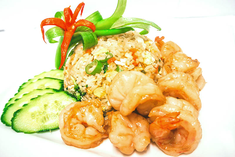 11. Stekt ris med kjøtt